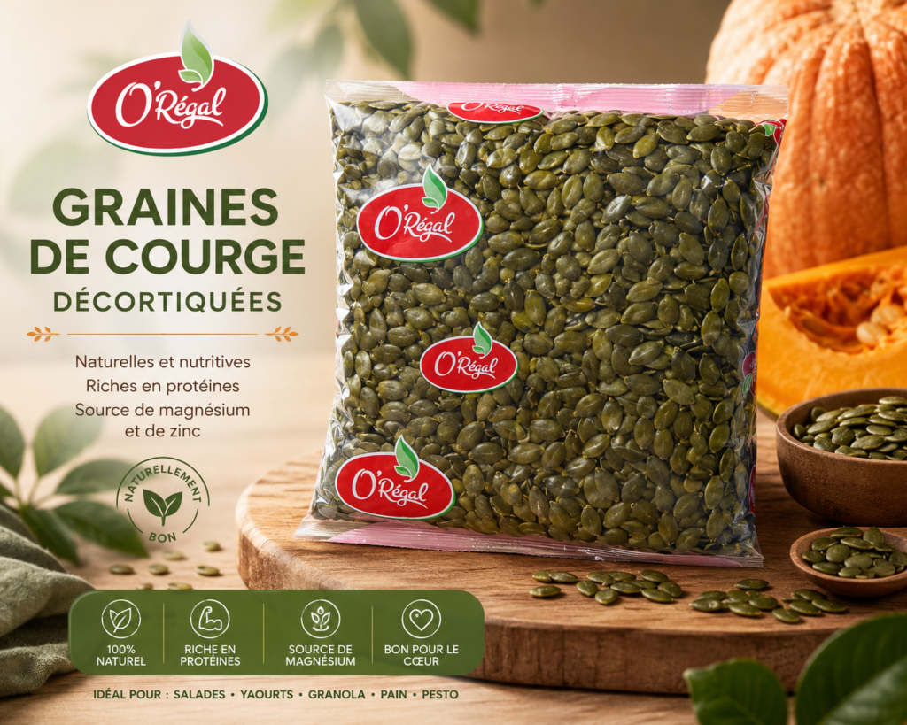Graines de courges décortiquées crue 400g