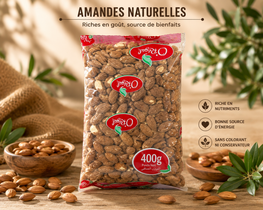 Amandes naturelle 400g