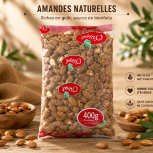 Amandes décortiquées extra grillées salées 400g