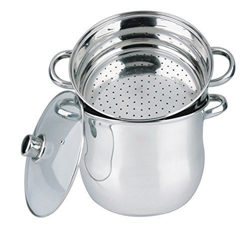 Couscousier INOX 18/10 6L - 2 étages Vapeur - Compatible Induction Gaz - 24cm