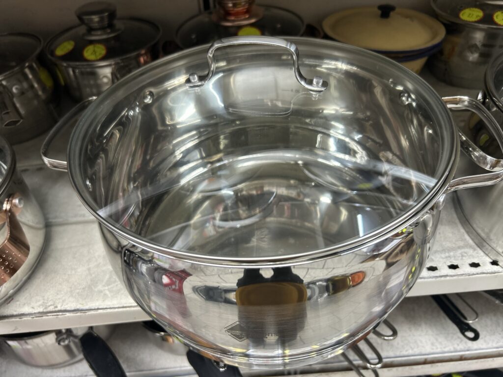 Marmite inox diamants 26
